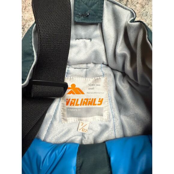Valianly BIBS 7 KIDS Blue SNOW ski PANTS Overalls Very Warm European Outdoors - Picture 2 of 4